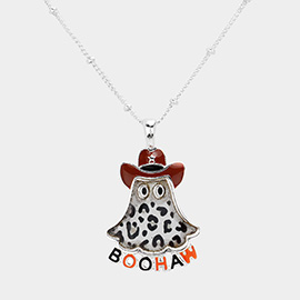 BOOHAW Western Halloween Ghost Pendant Necklace