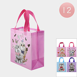 12PCS - Cat Print Gift Bags