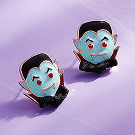 Enamel Dracula Stud Earrings