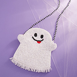Halloween Ghost Beaded Mini Crossbody Bag