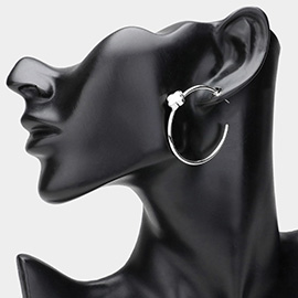 Quatrefoil Pointed Hoop Earrings