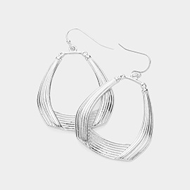 Abstract Metal Dangle Earrings
