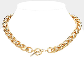 Chunky Chain Toggle Necklace