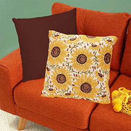 Sunflower Pattern Pillow / Cushion