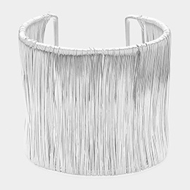 Metal Wire Wrapped Cuff Bracelet