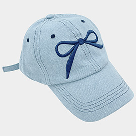 Embroidered Big Bow Baseball Cap