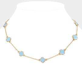 Quatrefoil Station Necklace