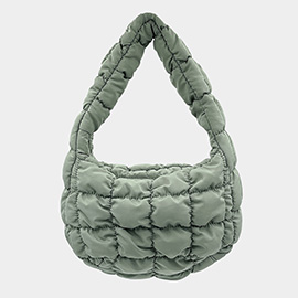 Quilted Puffer Shoulder Cloud Bag