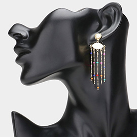 Beaded Fringe Boho Earrings