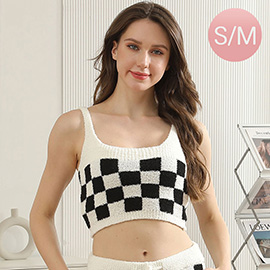 Small/Medium - Checkered Drop Tank Top