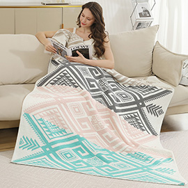 Tribal Reversible Throw Blanket