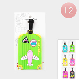 12PCS - Silicon Luggage Bag Tags