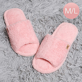 Solid Open Toe Soft Home Indoor Floor Slippers