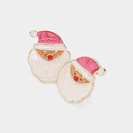 Enamel Santa Stud Earrings