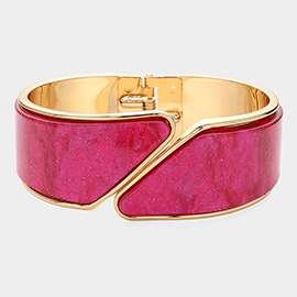 Sparkly Enamel Hinged Bangle Bracelet