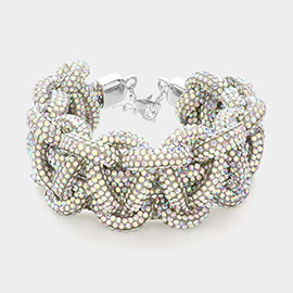 Bling Studded Chunky Evening Bracelet