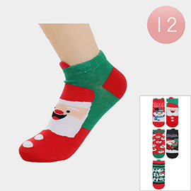 12PAIRS - Christmas Theme Character Pointed Socks