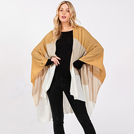 Three Tones Ruana Poncho