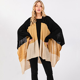 Three Tones Ruana Poncho