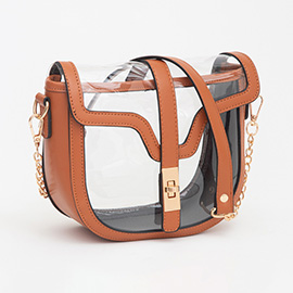 Clear Transparent Saddle Bag