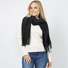 Solid Color Soft Oblong Scarf