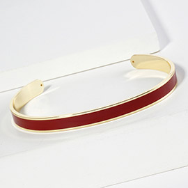 Gold Dipped Solid GAMEDAY Color Enamel Cuff Bracelet