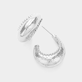 Chunky Metal Hoop Earrings