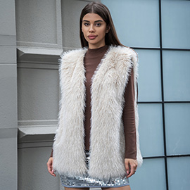 Faux Fur Fuzzy Vest