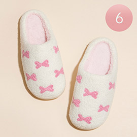 6Pairs - 3D Little Ribbons Home Slippers