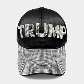 TRUMP Bling Studded Satin Baseball Cap