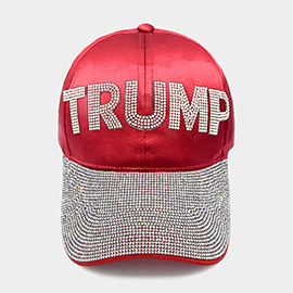 TRUMP Bling Studded Satin Baseball Cap