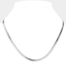 18 Inch, 5mm Stainless Steel Herringbone Chain Necklace