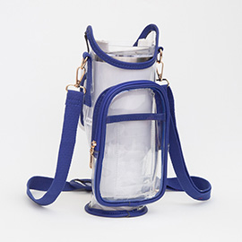 Transparent Tumbler Carrier Holder Crossbody Bag