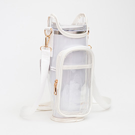 Transparent Tumbler Carrier Holder Crossbody Bag