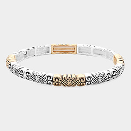 Tailored Look Metal Stackable Stretch Bracelet