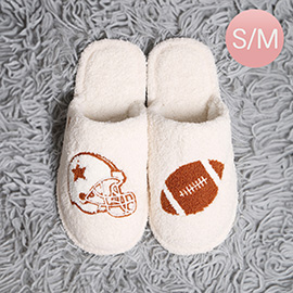 Rugby Football Embroidered Soft Home Indoor Floor Slippers