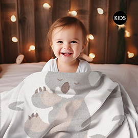 Koala Printed Kids Throw Blanket