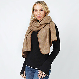 Lurex Woven Oblong Scarf/Shawl