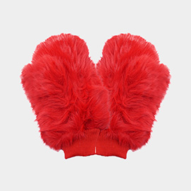 Faux Fur Mitten Gloves