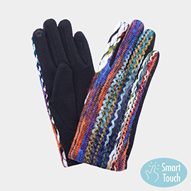 Yarn Embroidered Smart Touch Gloves