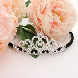 Rhinestone Paved Heart Pointed Princess Tiara