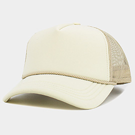 Plain Two Tone Mesh Back Trucker Hat