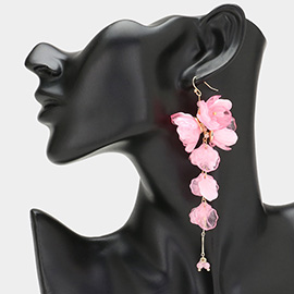 Oversized Flower Petal Dropdown Earrings