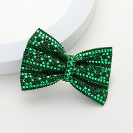 Sequin Bow Hair Barrette 