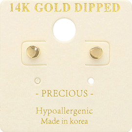 14K Gold Dipped Hypoallergenic Mini Round Stud Earrings