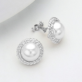 Pearl Clip On Earrings