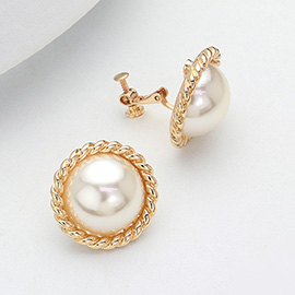 Pearl Clip On Earrings