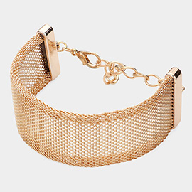 Metal Mesh Wide Bracelet