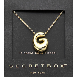 SECRET BOX_ -G- 14K Gold Dipped Initial Pendant Necklace