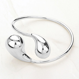 Metal Teardrop Tip Bangle Bracelet